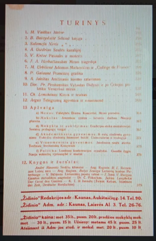 Židinys , 1930m., Nr.4 - Autorių Kolektyvas, knyga 3