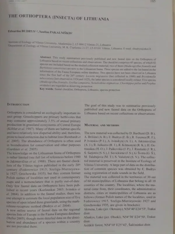 Acta zoologica Lituanica Volumen 17 Numerus 2 - Autorių Kolektyvas, knyga 5