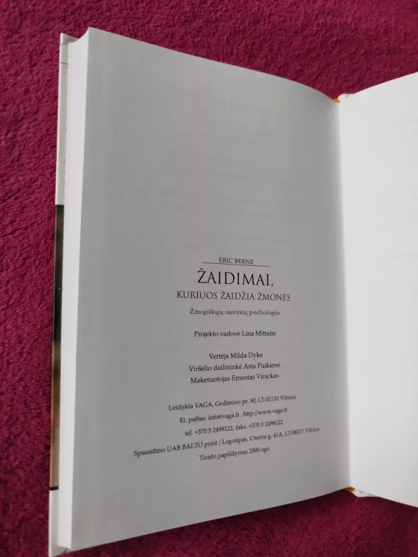 Žaidimai, kuriuos žaidžia žmonės - Eric Berne, knyga 5