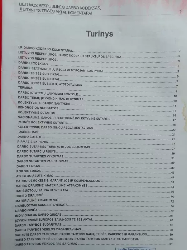 Lietuvos Respublikos Darbo kodeksas, jį lydintys teisės aktai, komentarai - Autorių Kolektyvas, knyga 4