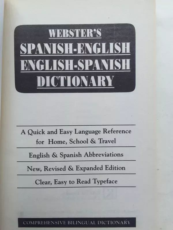 Webster's Spanish/English dictionary - Autorių Kolektyvas, knyga 3