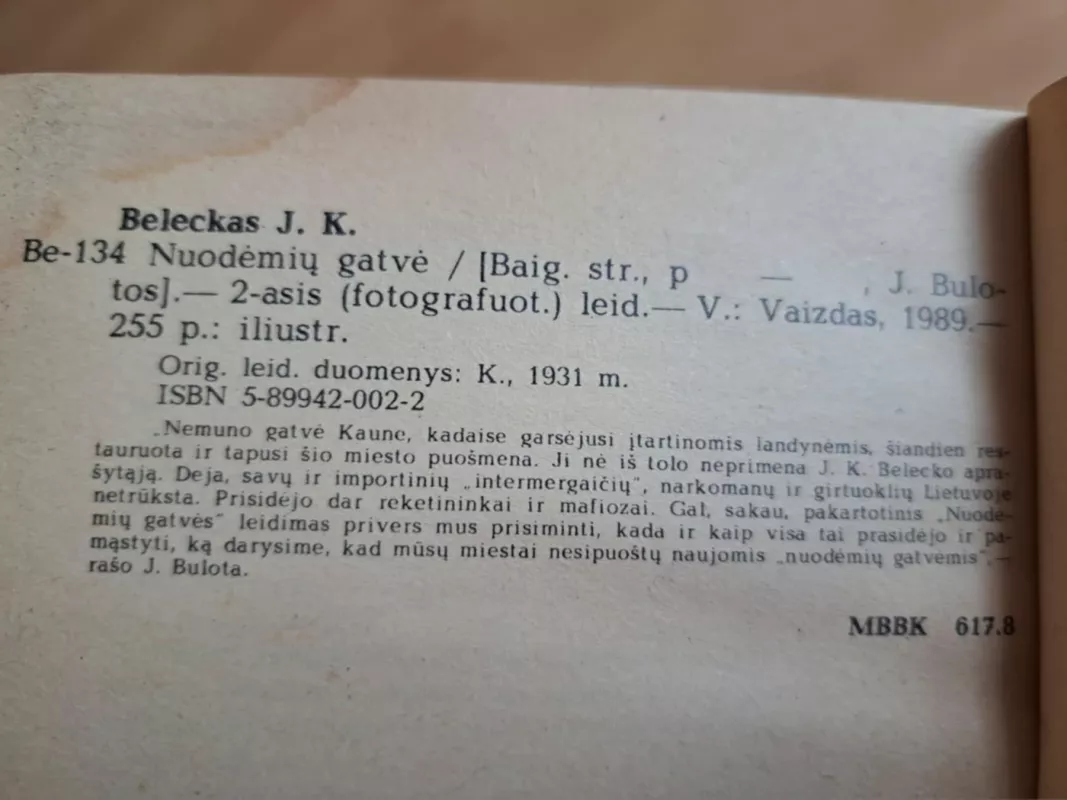 Nuodėmių gatvė - J. K. Beleckas, knyga 3