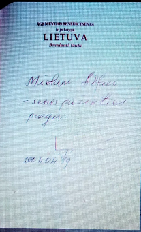Age Meyeris Benedictsenas ir jo knyga "Lietuva. Bundanti tauta" - Autorių Kolektyvas, knyga 3