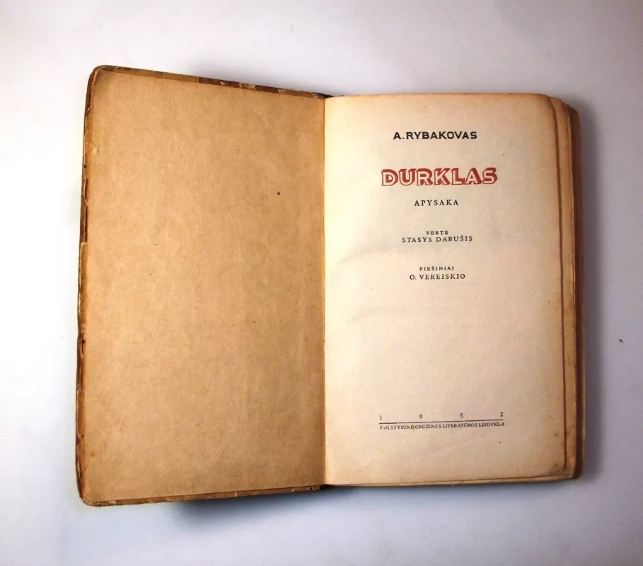 Durklas - Anatolijus Rybakovas, knyga 5