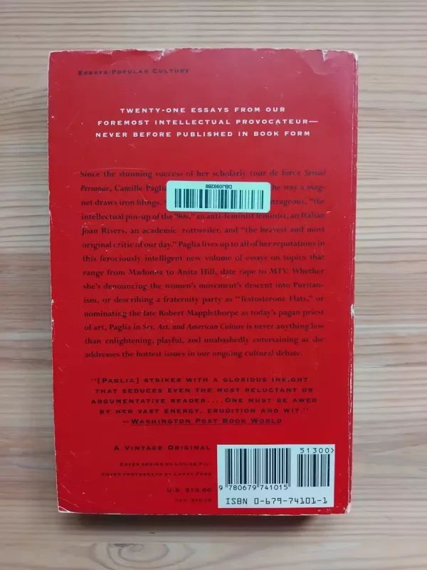 Sex, Art, and American Culture: Essays - Camille Paglia, knyga 3