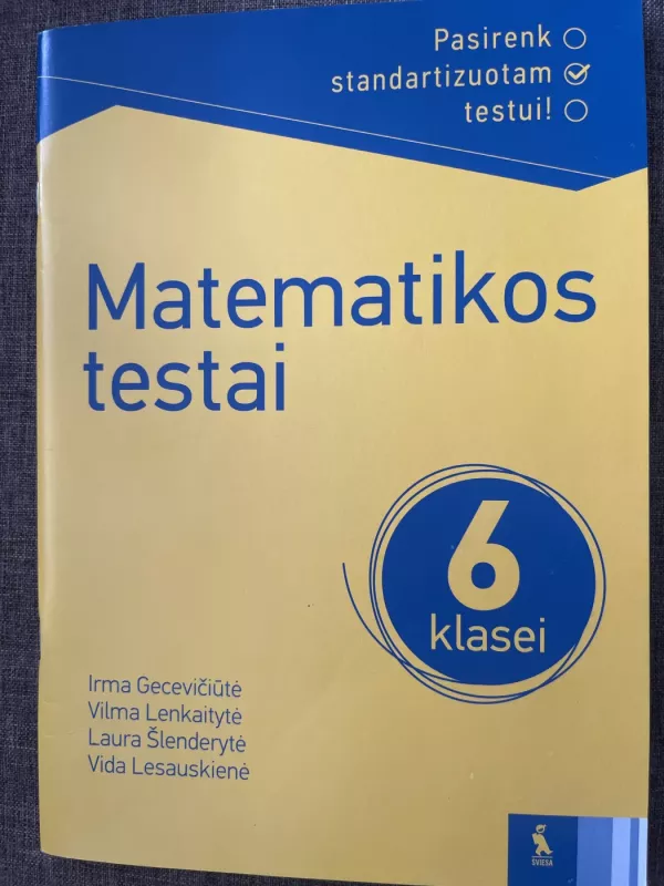 Matematikos testai 6 klasei - Irma Gecevičiūtė, knyga 2