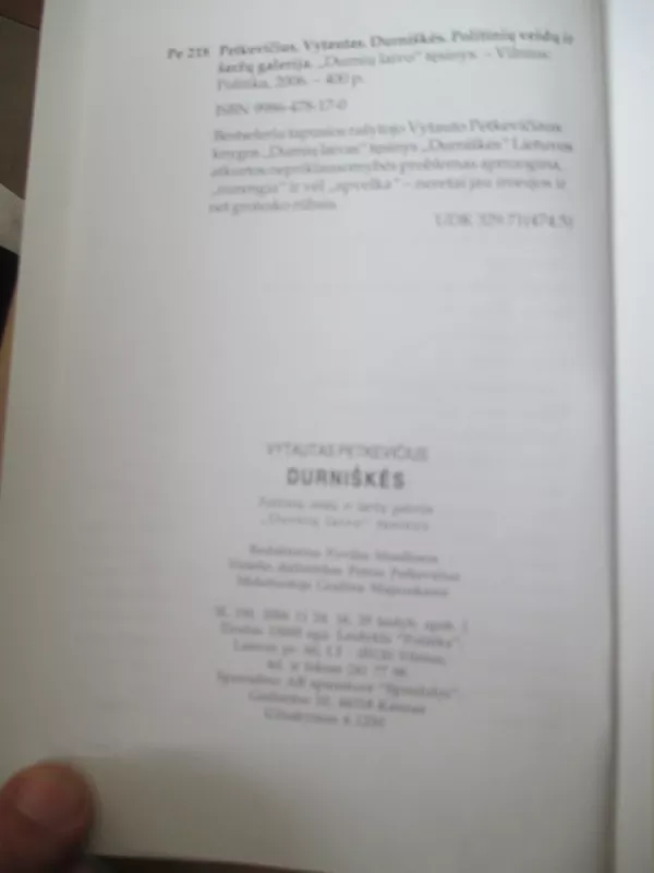 Durniškės - Vytautas Petkevičius, knyga 5