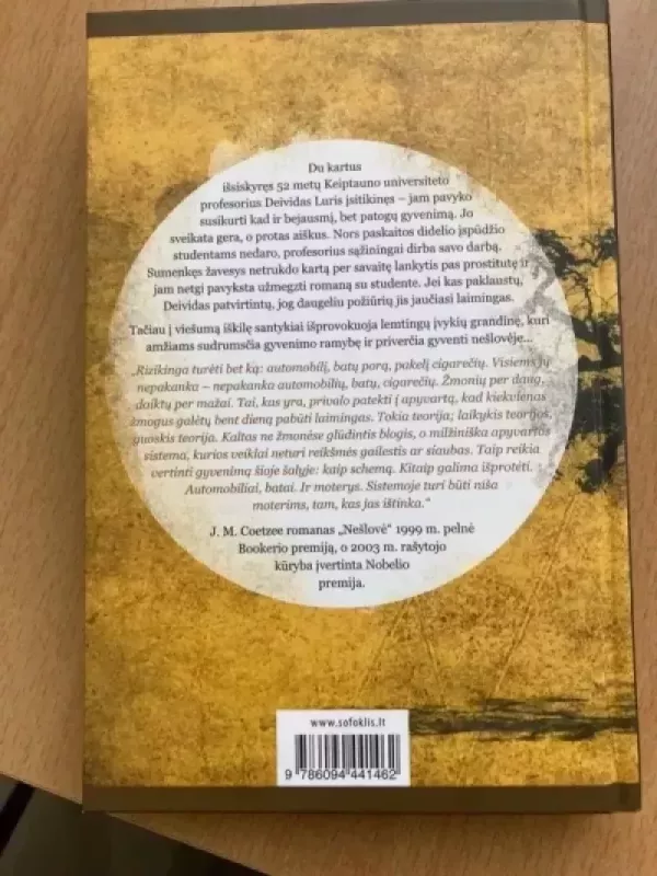 Nešlovė - J. M. Coetzee, knyga 3