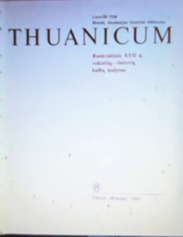 Lexicon Lithuanicum - Vincentas Drotvinas, knyga 3