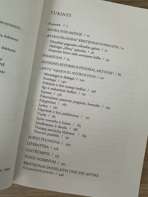 Kristijonas Donelaitis ir Antika - Dalia Dilytė, knyga 3