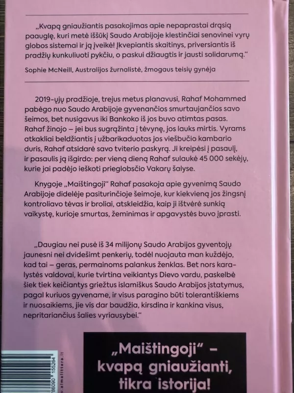 Maištingoji: kaip aš pabėgau iš Saudo Arabijos - Rahaf Mohammed, knyga 3