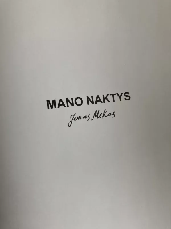 Mano naktys - Jonas Mekas, knyga 4