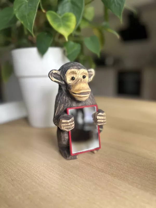 Beždžionėlė - veidrodis (rankų darbo skulptūrėlė) - , namai ir interjeras 2