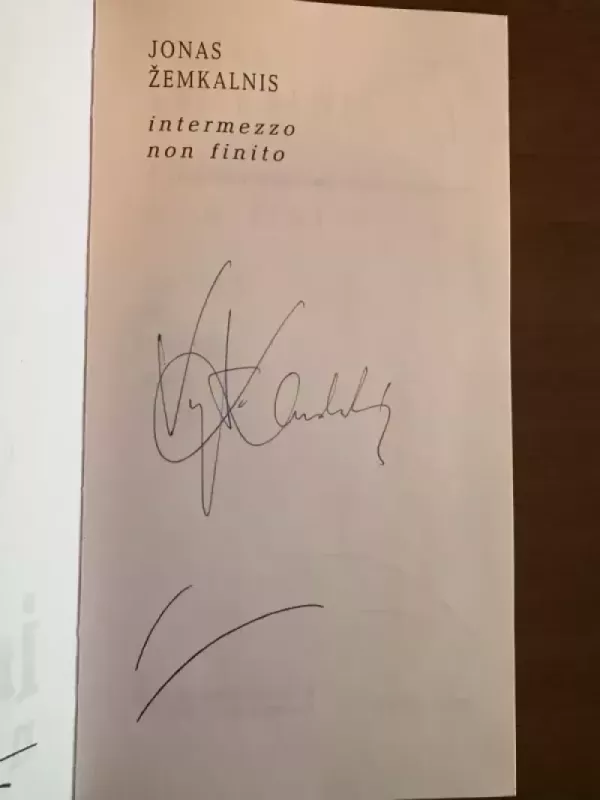 Intermezzo non finito - Jonas Žemkalnis, knyga 4
