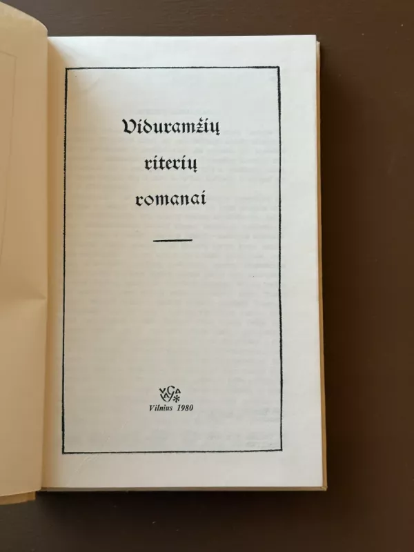 Viduramžių riterių romanai - Autorių Kolektyvas, knyga 3