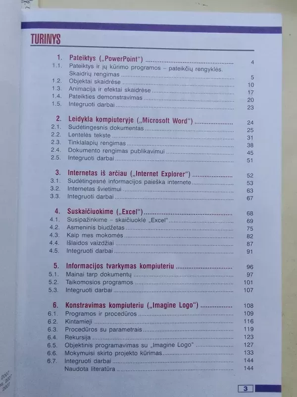 Informacinės technologijos 7-8 - Vaino Brazdeikis, Arvydas  Verseckas, knyga 3