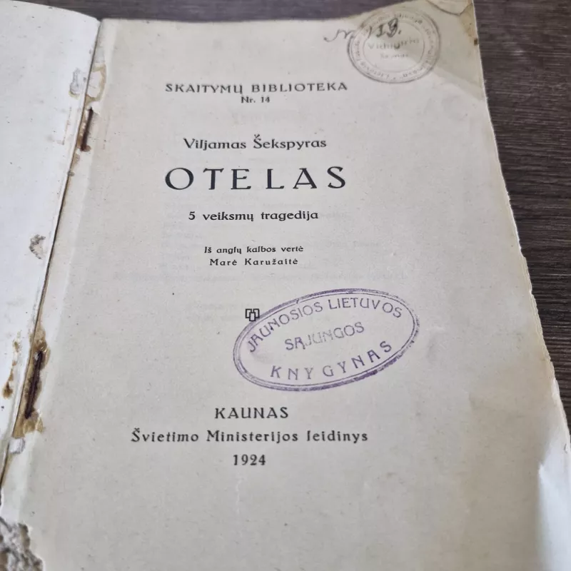 Otelas (5 veiksmų tragedija) - Viljamas Šekspyras, knyga 3