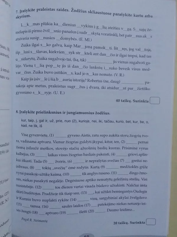 Kalbos vartojimo užduotys: lietuvių kalbos pratimai aukštesniosioms klasėms - Rasytė Matulevičienė, knyga 6
