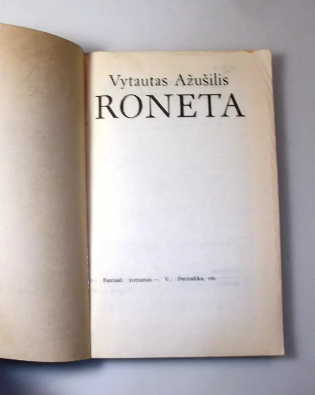 Roneta - Vytautas Ažušilis, knyga 5