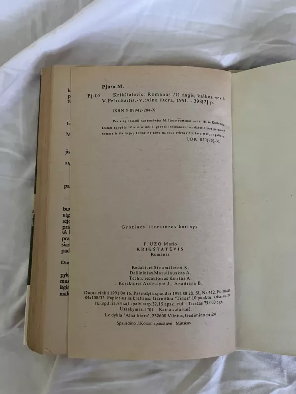 Krikštatėvis - Marijo Pjuzo, knyga 3