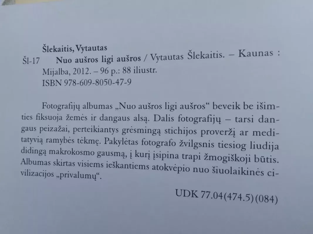 Nuo aušros ligi aušros - Vytautas Šlekaitis, knyga 3