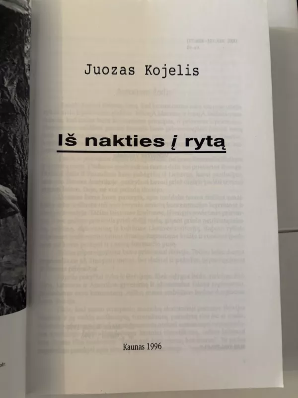 Iš nakties į rytą - Juozas Kojelis, knyga 3