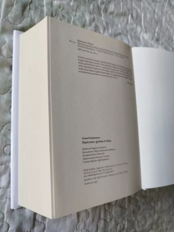 Mąstymas, Greitas ir Lėtas - Daniel Kahneman, knyga 5