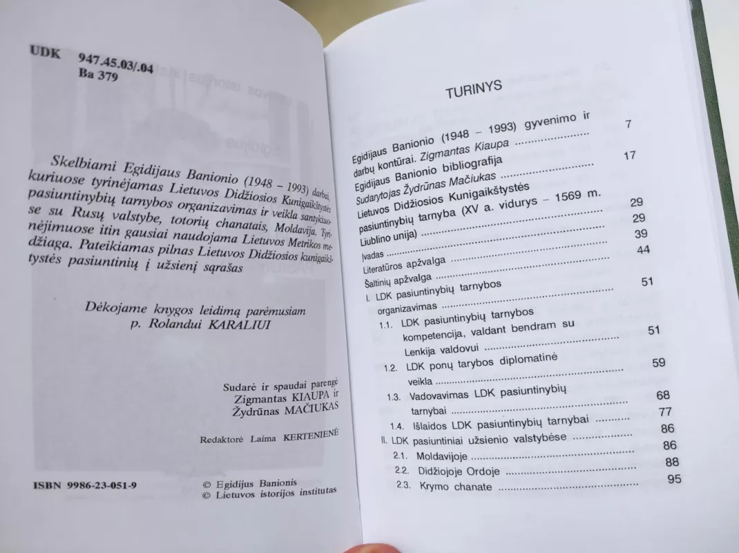 Lietuvos Didžiosios kunigaikštystės pasiuntinių tarnyba XV-XVI amžiais - Egidijus Banionis, knyga 3