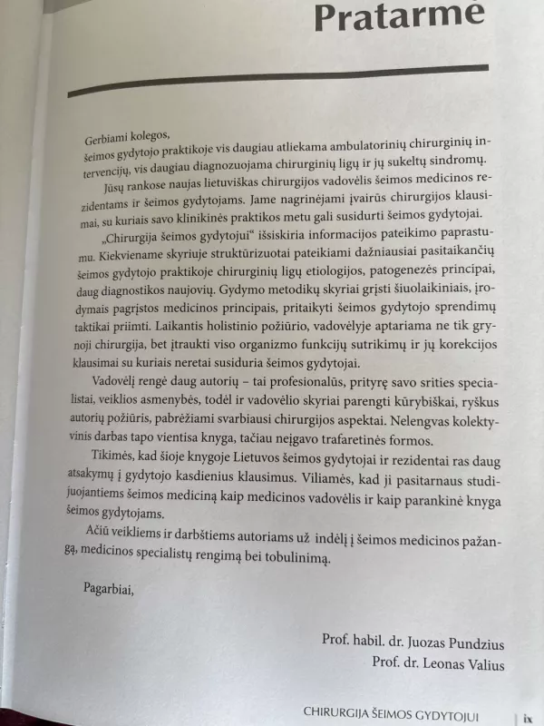 Chirurgija šeimos gydytojui - J. Pundzius; L. Valius, knyga 4