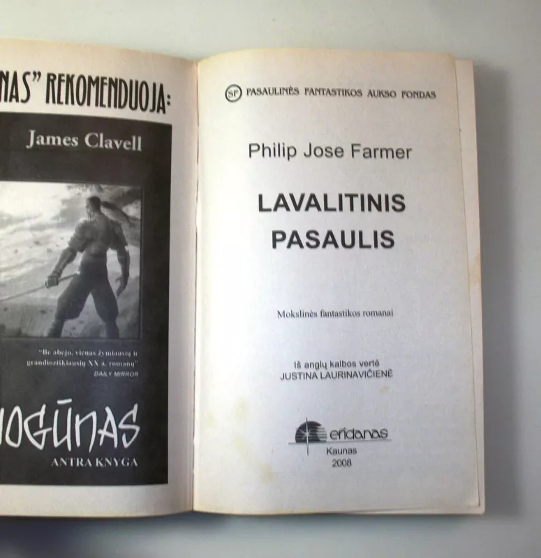 Lavalitinis pasaulis (424) - Jose Philip Farmer, knyga 5