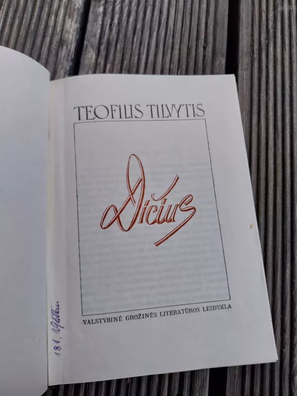 Dičius - Teofilis Tilvytis, knyga 3