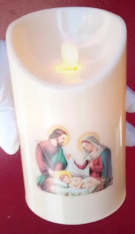 Plastikinė žvakė su baterijomis - , namai ir interjeras 6