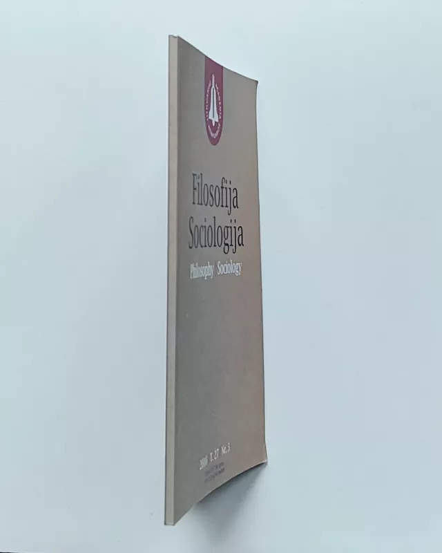Filosofija/Sociologija. Phylosophy/Sociology 2016/T.27/Nr.3 - Autorių grupė, knyga 6