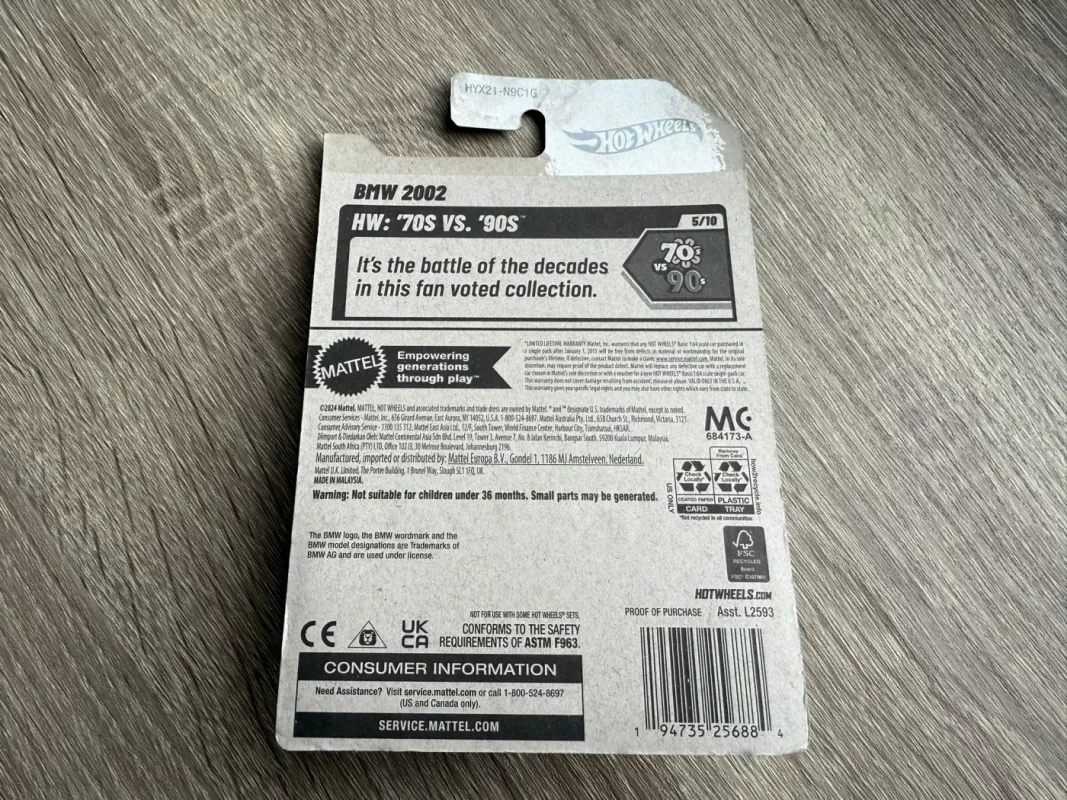 BMW 2002 Hot Wheels Long Card - , namai ir interjeras 6