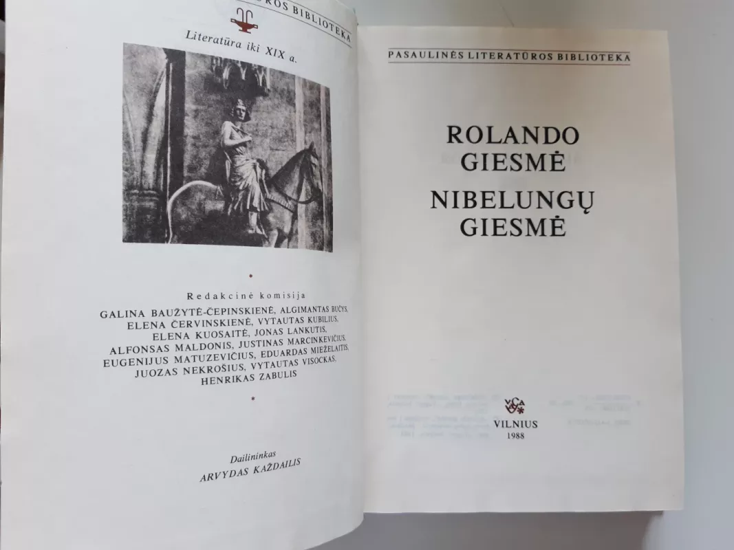 Rolando giesmė. Nibelungų giesmė - Autorių Kolektyvas, knyga 2