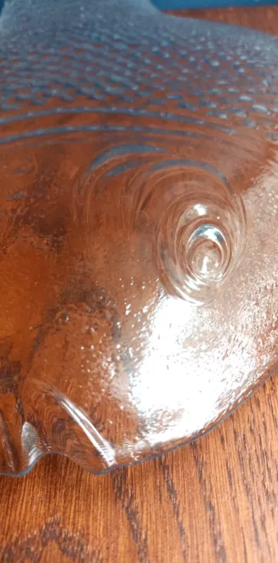 Vintažinė stiklinė žuvies formos serviravimo lėkštė ,Pasabahce - , namai ir interjeras 5