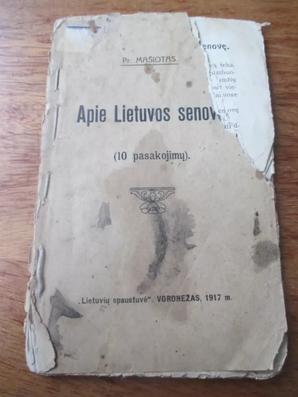 Apie Lietuvos senovę (10 pasakojimų). - Pranas Mašiotas, knyga 3