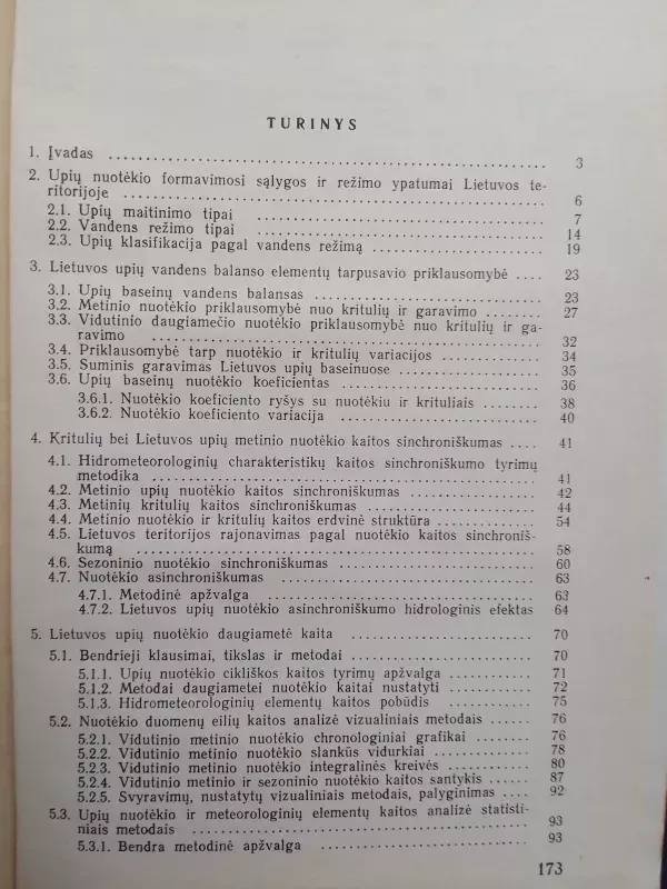 Lietuvos upių nuotėkio kaita - J. Jablonskis, R. Janukėnienė, knyga 5