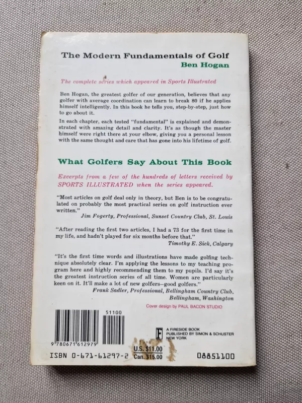Five Lessons The Modern Fundamentals Of Golf - Ben Hogan, knyga 3