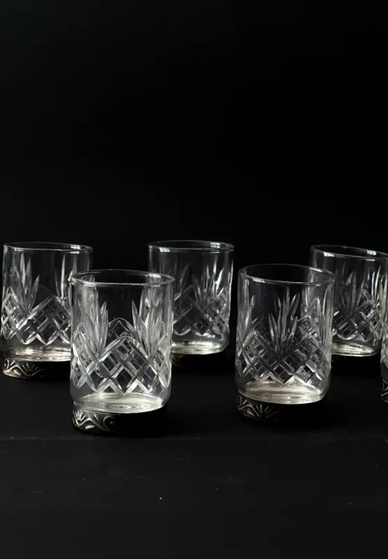 6 krištolinių olimpinių taurelių rinkinys - , namai ir interjeras 5