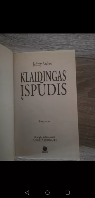 Klaidingas įspūdis - Jeffrey Archer, knyga 3