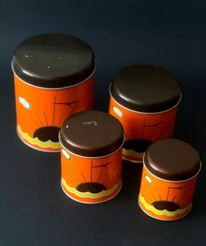 Retro metalinių dėžučių rinkinys - , namai ir interjeras 5