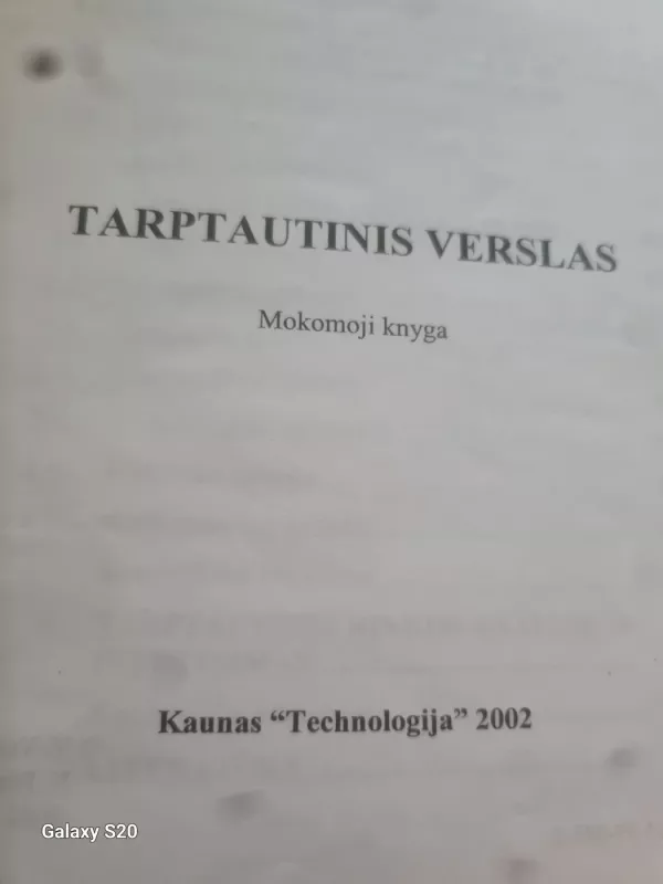 Tarptautinis verslas - Vytautas Vengrauskas, knyga 2