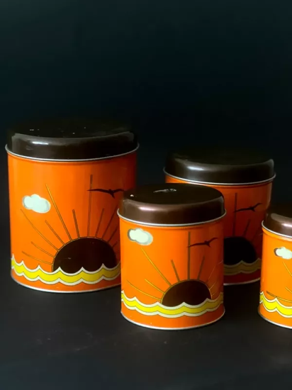 Retro metalinių dėžučių rinkinys - , namai ir interjeras 2