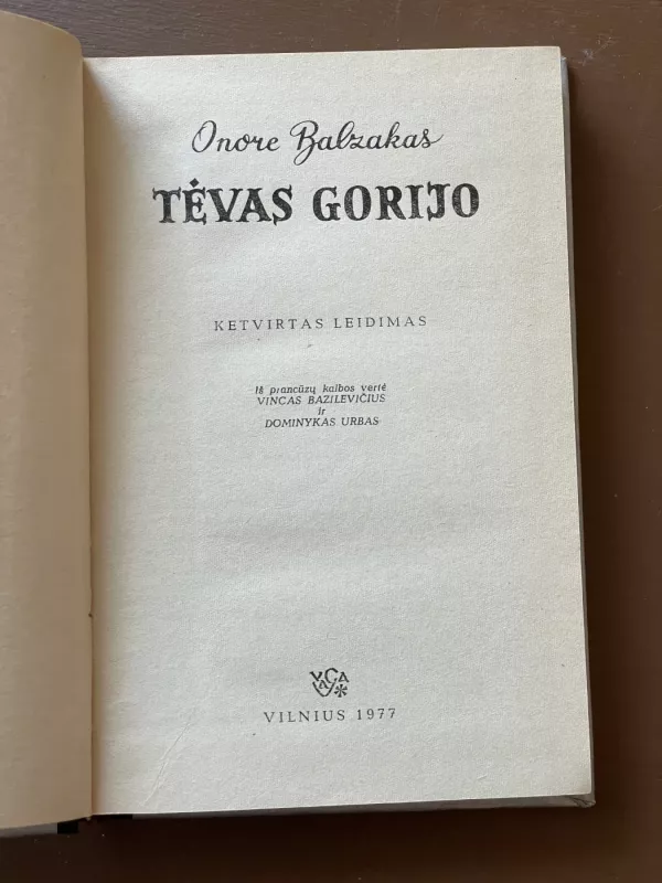 Tėvas Gorijo - Onorė Balzakas, knyga 3