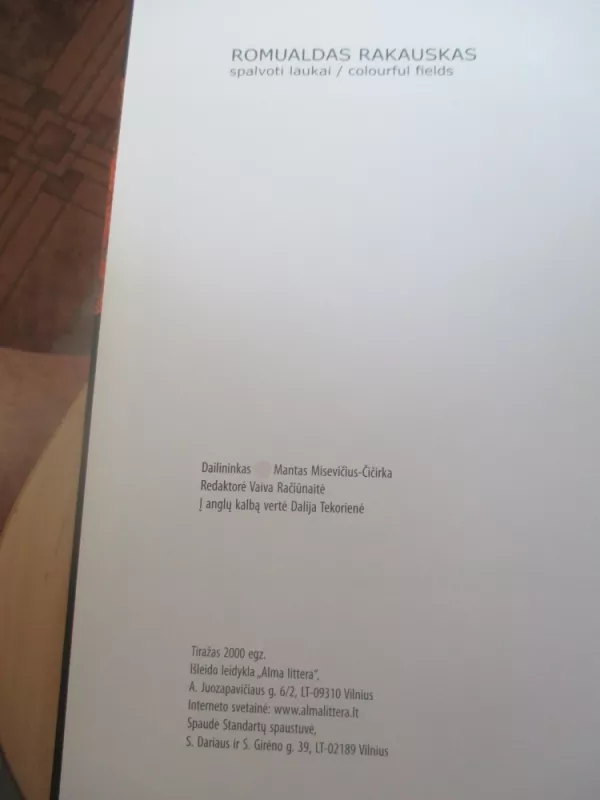 Spalvoti laukai - Romualdas Rakauskas, knyga 4