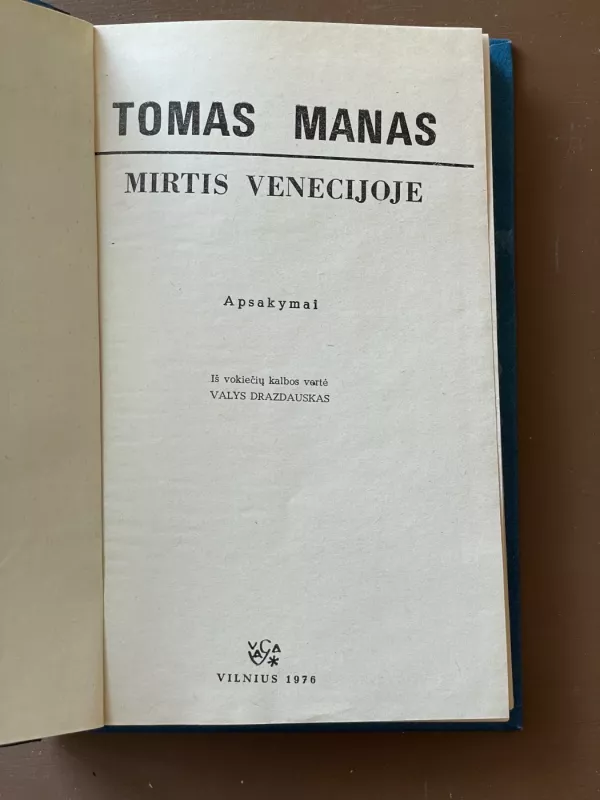 Mirtis Venecijoje - Tomas Manas, knyga 3