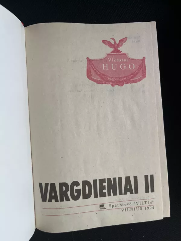 Vargdieniai (II tomas) - Viktoras Hugo, knyga 2