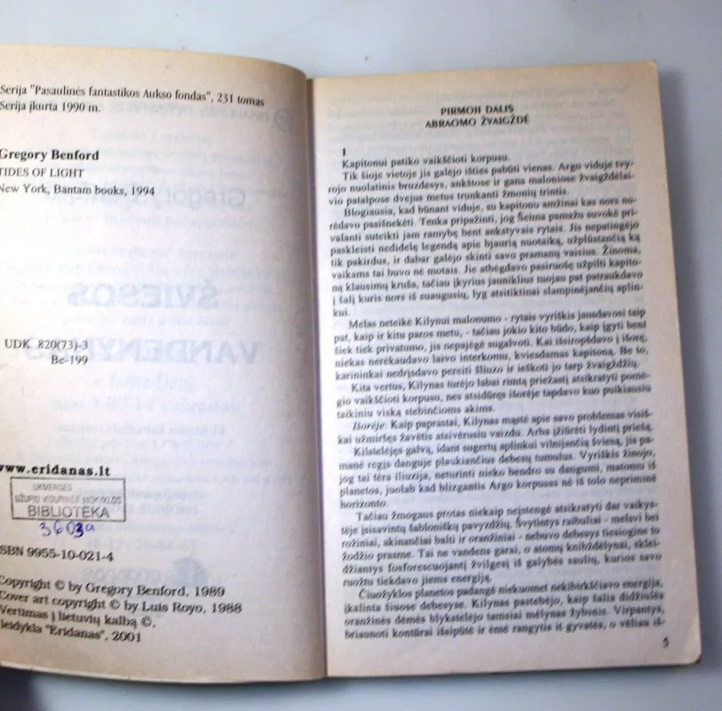 Šviesos vandenynas (231) - Gregory Benford, knyga 6