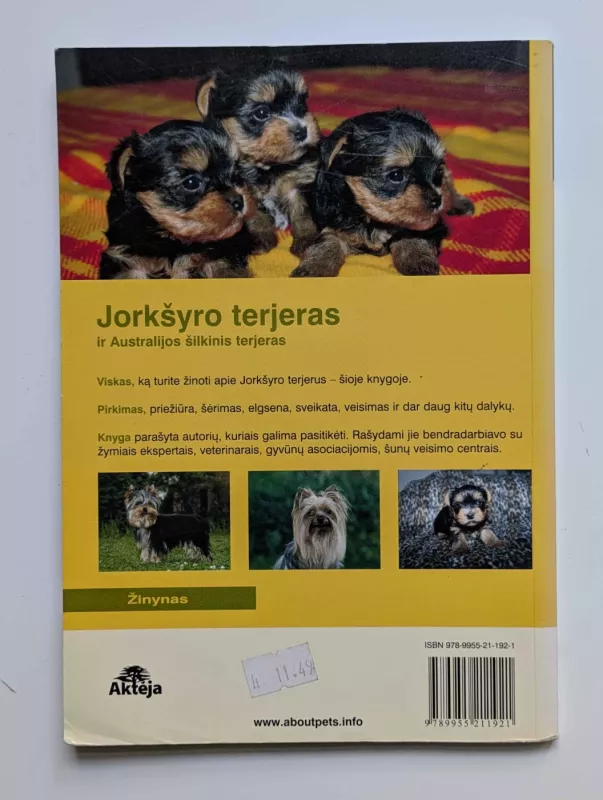 Jorkšyro terjeras ir Australijos šilkinis terjeras - Autorių Kolektyvas, knyga 5